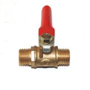 Кран шаровой мини (латунь) 1/4'' НР х НР (рычаг)