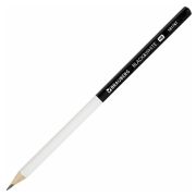 Карандаш чернографитный BRAUBERG «Black&White» HB, корпус черно-белый