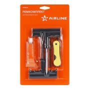 Ремкомплект для б/к шин AIRLINE Т-ручки (клей, шило для жгута, шило-напильник, 5 жгутов)